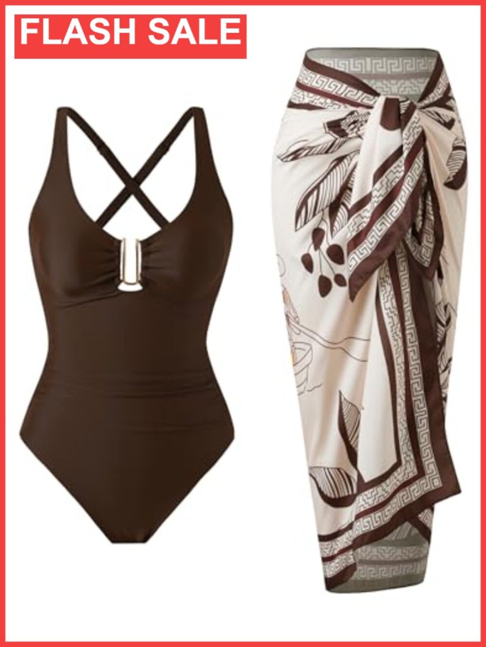 Women's One Piece Swimsuit with Cover Up Tummy Control